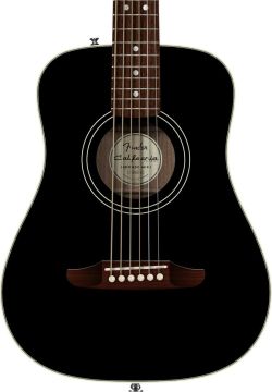 Fender California Standard Redondo Mini Spruce Top Acoustic Guitar in Black 