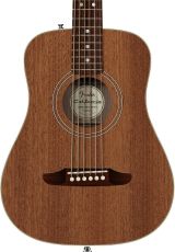  Fender California Standard Redondo Mini Sapele Top Acoustic Guitar in Natural Sapele 