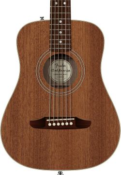  Fender California Standard Redondo Mini Sapele Top Acoustic Guitar in Natural Sapele 