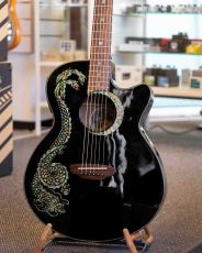 Luna Guitars fauna dragon a/e – classic black (Käytetty)