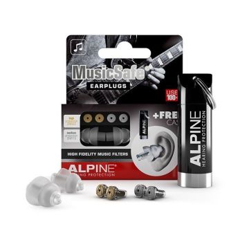 Alpine  MusicSafe korvatulpat kotelolla 