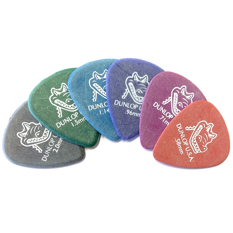 Plettri Per Chitarra Dunlop Gator Grip 0,58mm - Confezione Da 12, Rossa, Superficie Opca Antiscivolo - Foto 2