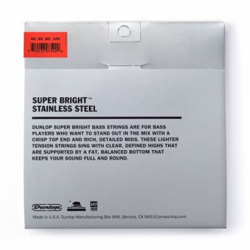 Dunlop Super Bright 45-105 Stainless Steel Basson kielisarja