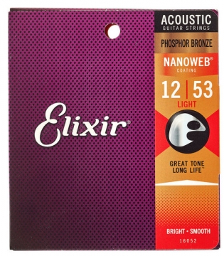 Elixir Nanoweb 12|53 Light Akustisen kitaran kielet