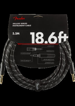 Fender Deluxe -instrumenttikaapeli, 5,5m, Black Tweed