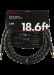 Fender Deluxe -instrumenttikaapeli, 5,5m, Black Tweed
